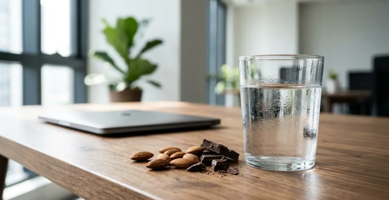 Professional office environment showing cognitive performance concepts through visual metaphor