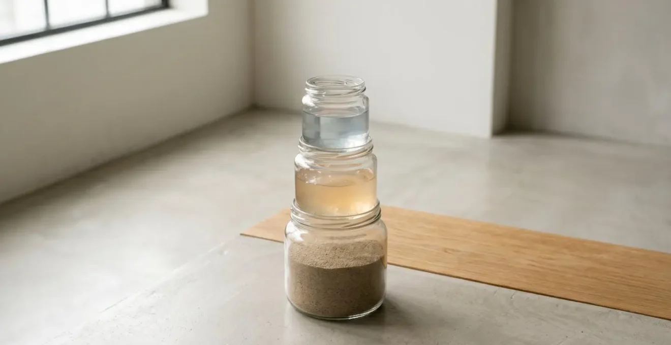 Three stacked unbranded glass jars filled to different levels, representing a layered cash buffer strategy for financial security.