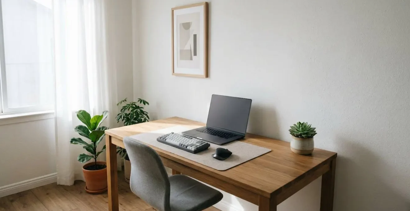 Professional workspace showcasing AI-powered administrative productivity tools