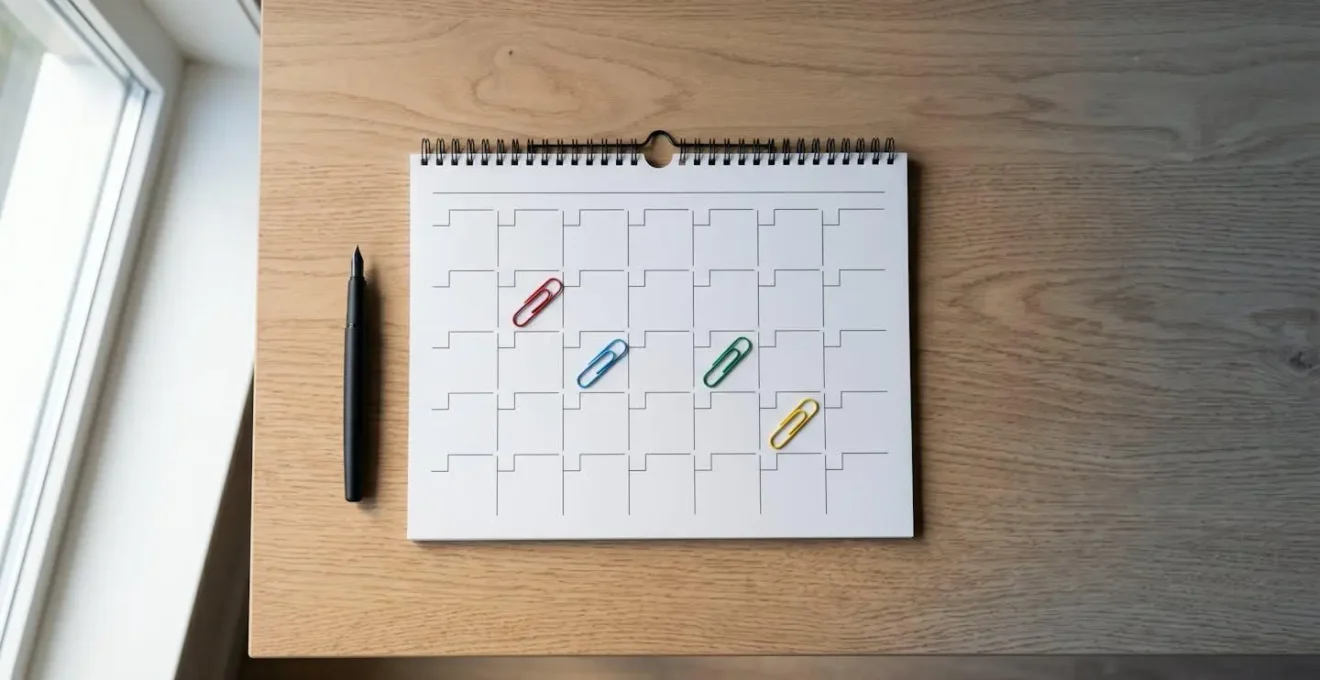 Clean visual timeline showing the key dividend payment dates and investor deadlines