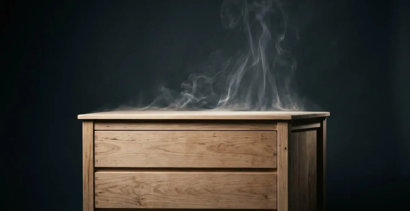 Visual representation of formaldehyde emission timeline from nursery furniture