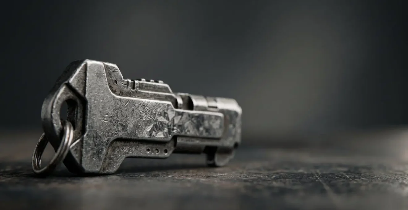 Extreme close-up macro photograph symbolizing lost access and forensic investigation in cryptocurrency self-custody
