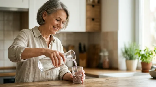 Person maintaining healthy kidney function through natural lifestyle choices after age fifty