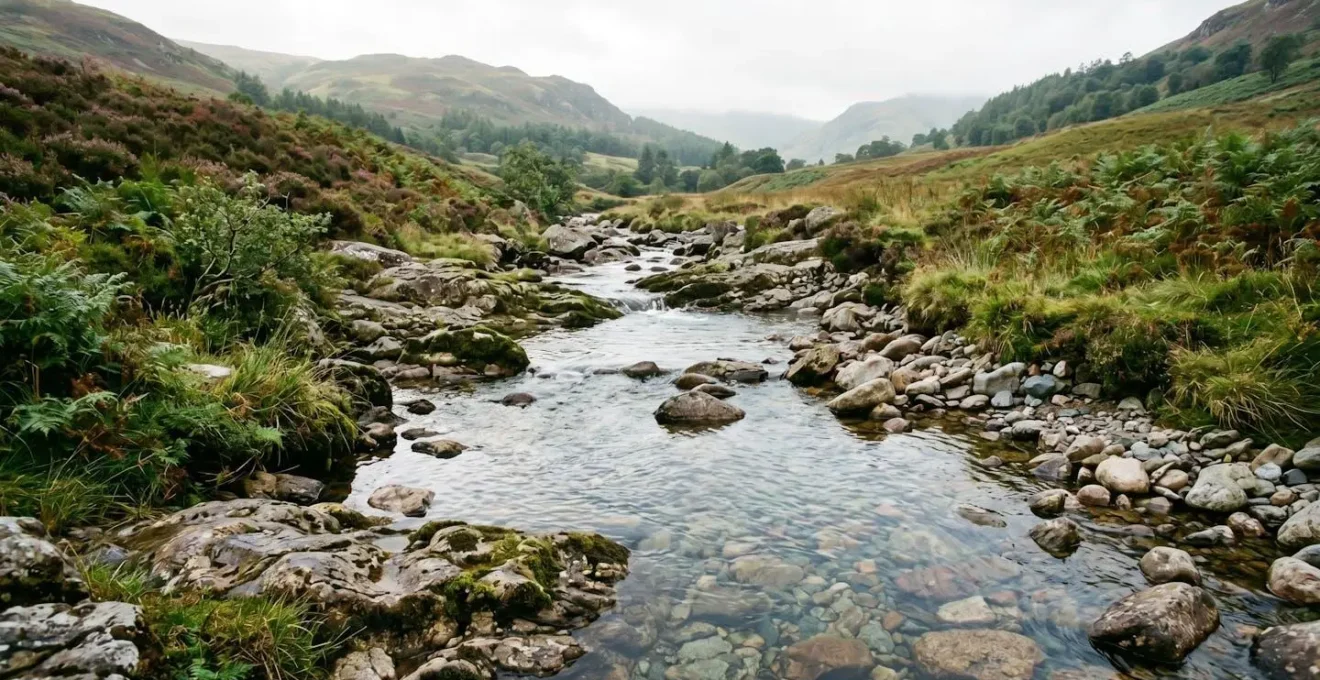 Natural spring water flowing through mineral-rich geological formations